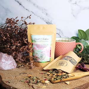 HEART CHAKRA Tea | Anahata Chakra Green Tea, Jasmine Rose Rosemary Verbena White Lotus, Balancing Healing Herbs, Love, Loose Leaf Herbal Mix