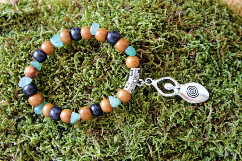 Fertility Goddess Bracelet Green Aventurine Gemstone Lava Stone Bracelet Crystal jewelry Gemstones Handmade Beaded Bracelets
