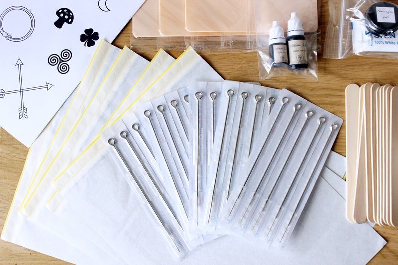 XXL Stick & Poke Tattoo Kit Handpoke Tattooing Set Large Etsy