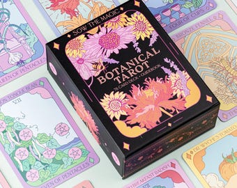 Botanical Tarot Deck: Seed Plant & Flower Illustrations - 78 Cards
