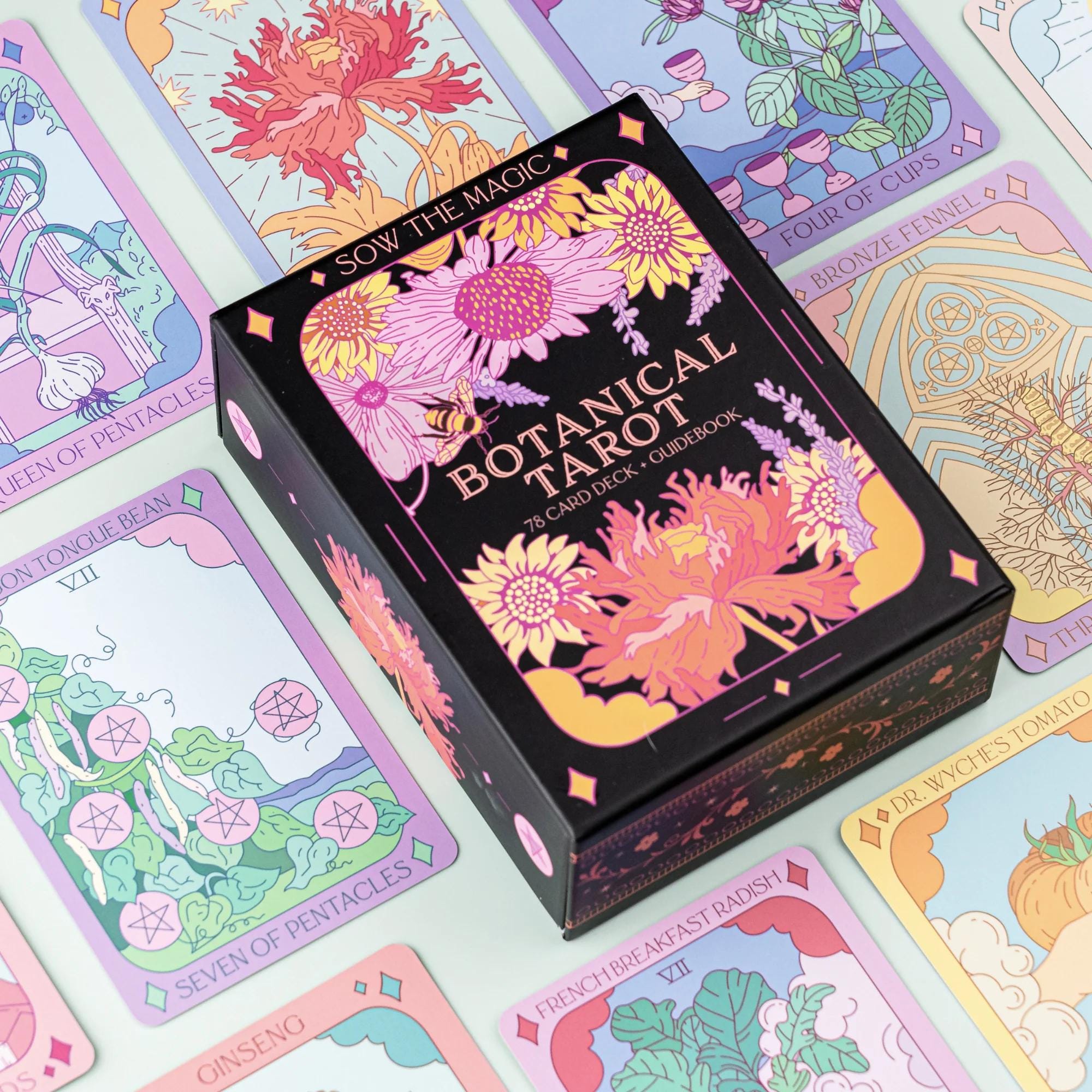 Flower tarot deck - Etsy 日本