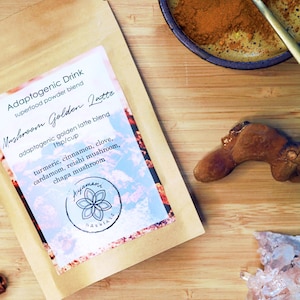 Mushroom Golden Latte: Turmeric Adaptogenic Superfood Blend