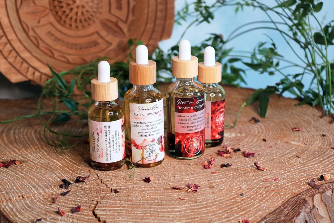 Tantric Massage Oil Set: Vanilla, Hot & Spicy Infused Oils - Etsy UK