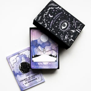 KOSMISCHE BEGELEIDING Oracle-deck | Intuïtieve genezings- en waarzeggerijkaarten, magisch universum-begeleidingskaarten, Spirit Guides-berichten, Intuition Deck