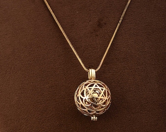 Gold Harmony Ball Mexican Bola Chiming Pendent Angel Caller Antique Design Silver Ball Musical Pendent Pregnancy Gift  Harmony Chime Ball