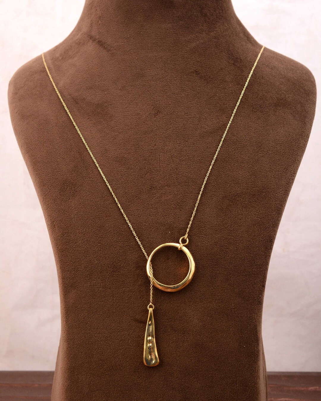 Across Extra Long Necklace in Chocolate