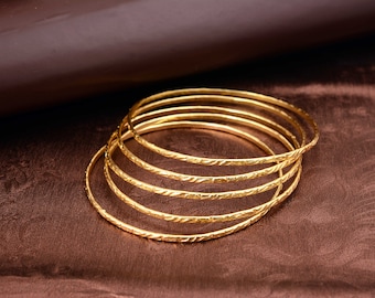 Customized Size 18kt Gold Filled Bangles, Stackable Bangle Bracelets For Women, Bridesmaid Gift ,Custom Bracelet Simple, Bridesmaid Jewelry