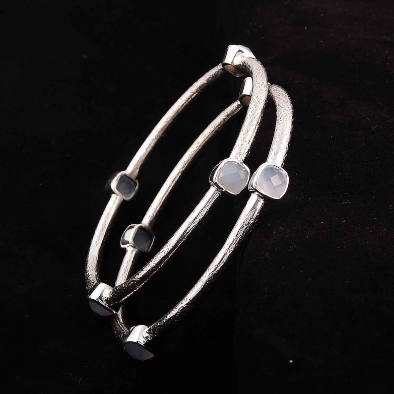 Wow Bangle 925 Silver Bangle Vintage Bangle Statement Bangle Moonstone Bangle Gemstone Bangle
