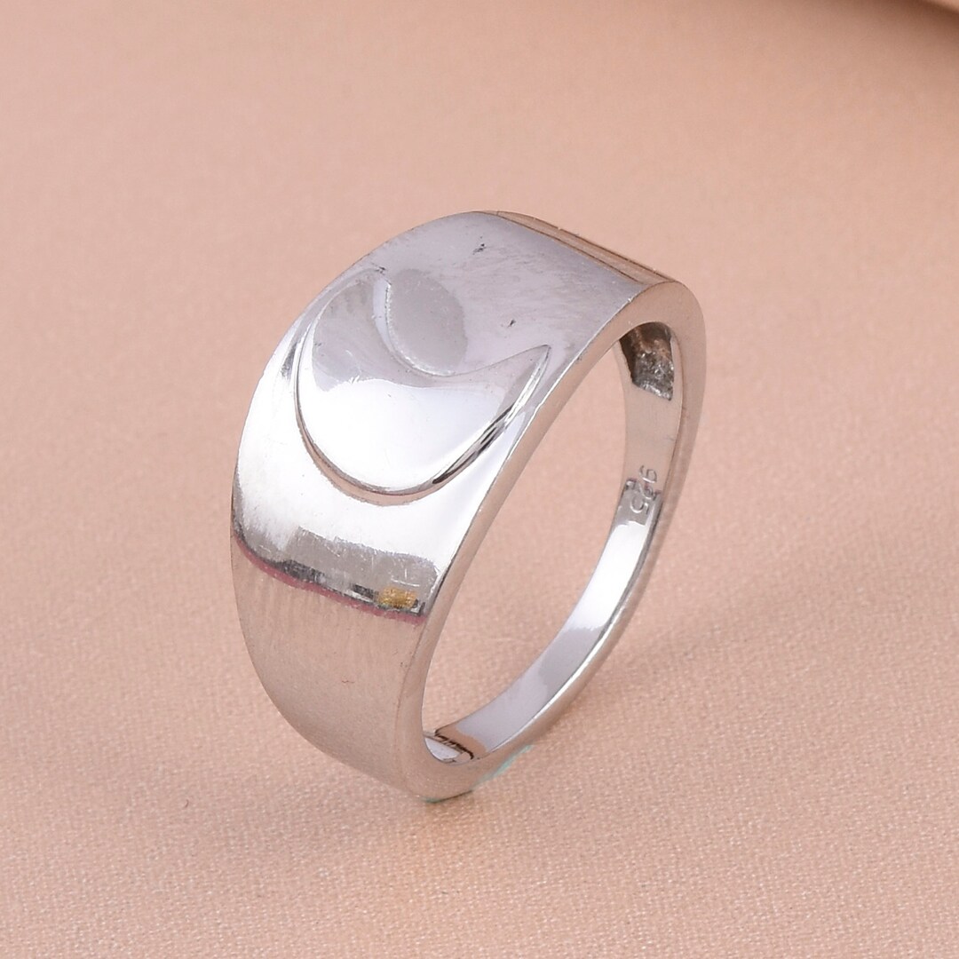Silver Moon Rings Silver Moon Ring, Crescent Moon Ring, Half Moon Ring, Minimalist Silver ...