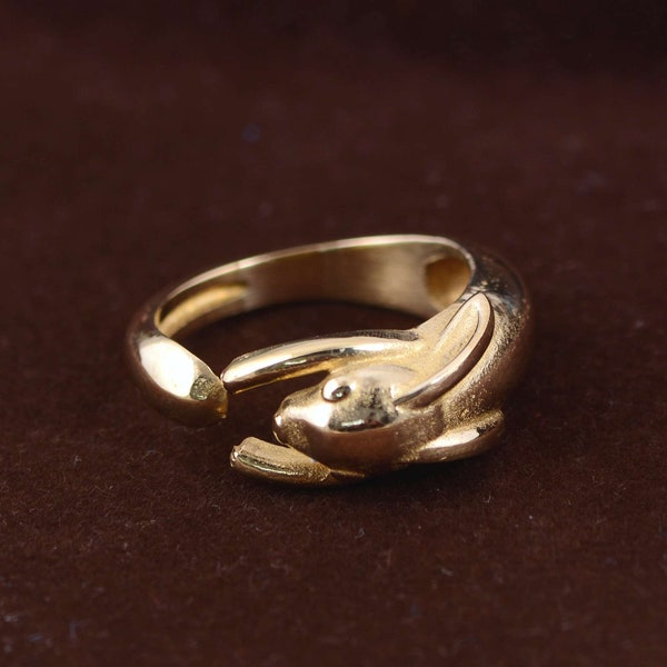 Rabbit Design ring, Bunny Ring, Adjustable Ring, Animal Jewelry, Animal Ring, Animal Lovers, Animal Gift, Bunny Jewelry, statement ring