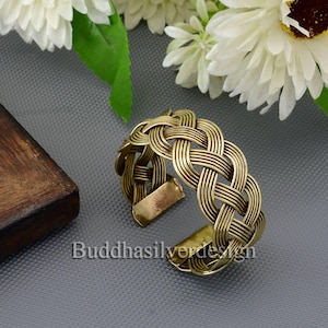 Braided Bracelet Adjustable Boho Jewelry Gold Braided Bangle Cuff Bracelet Custom Woven Bracelet Gift For Women