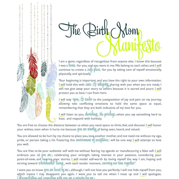 Birth Mom Manifesto