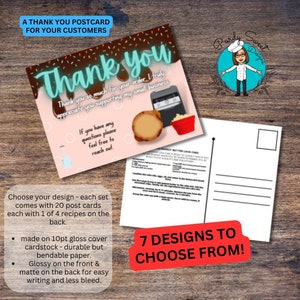 Thank you for your ORDER post cards | Kitchen Tools | Set of 20 postcards for mailing to CUSTOMERS