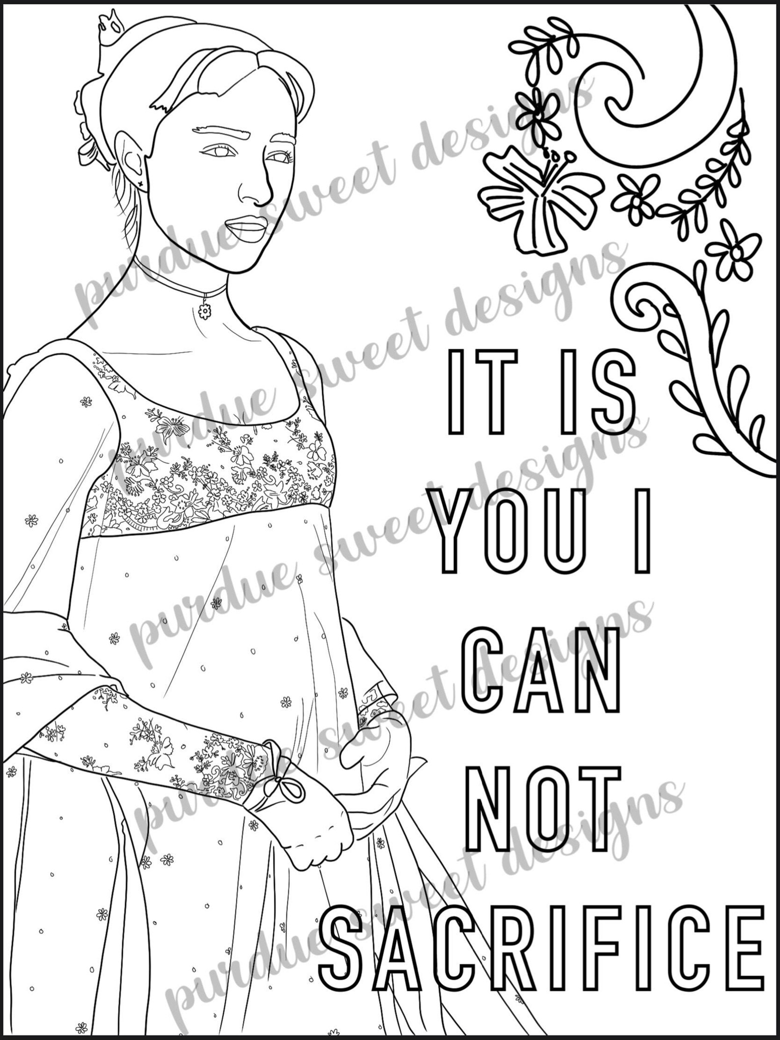 4 Bridgerton theme coloring pages | Etsy