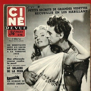 セール!! CINE REVUE - 1953年フランス映画評論誌 - 映画スター（リタ・ヘイワース、スチュワート・グレンジャー、カーク・ダグラス、オリヴィエなど）（SU15）