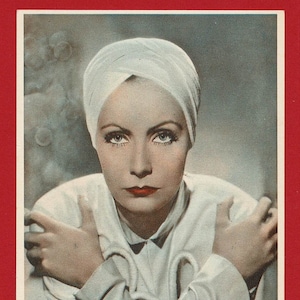 GRETA GARBO Film Star Schauspielerin POSTKARTE - Godfrey Phillips - Vintage Original Kino Film Schauspieler Zigarette Karte - Unbenutzt (RZ09)