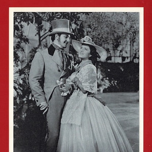 NORMA SHEARER & FREDRIC March - Vintage Metallic Silvered Film Stars 1934 Magazine Supplement - Barretts of Wimpole Street  Hollywood (SU15)