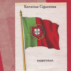 PORTUGAL - ZIJDE - Nationale vlag nr. 51 - 1934 Sigarettentabakskaartuitgifte. J.Wix & Sons Ltd. c/w Original Wax Wrapper. (TA05)