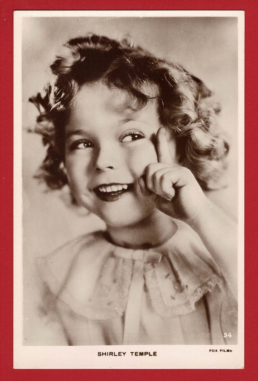 SHIRLEY TEMPLE Film Star POSTCARD Photographic Vintage - Etsy