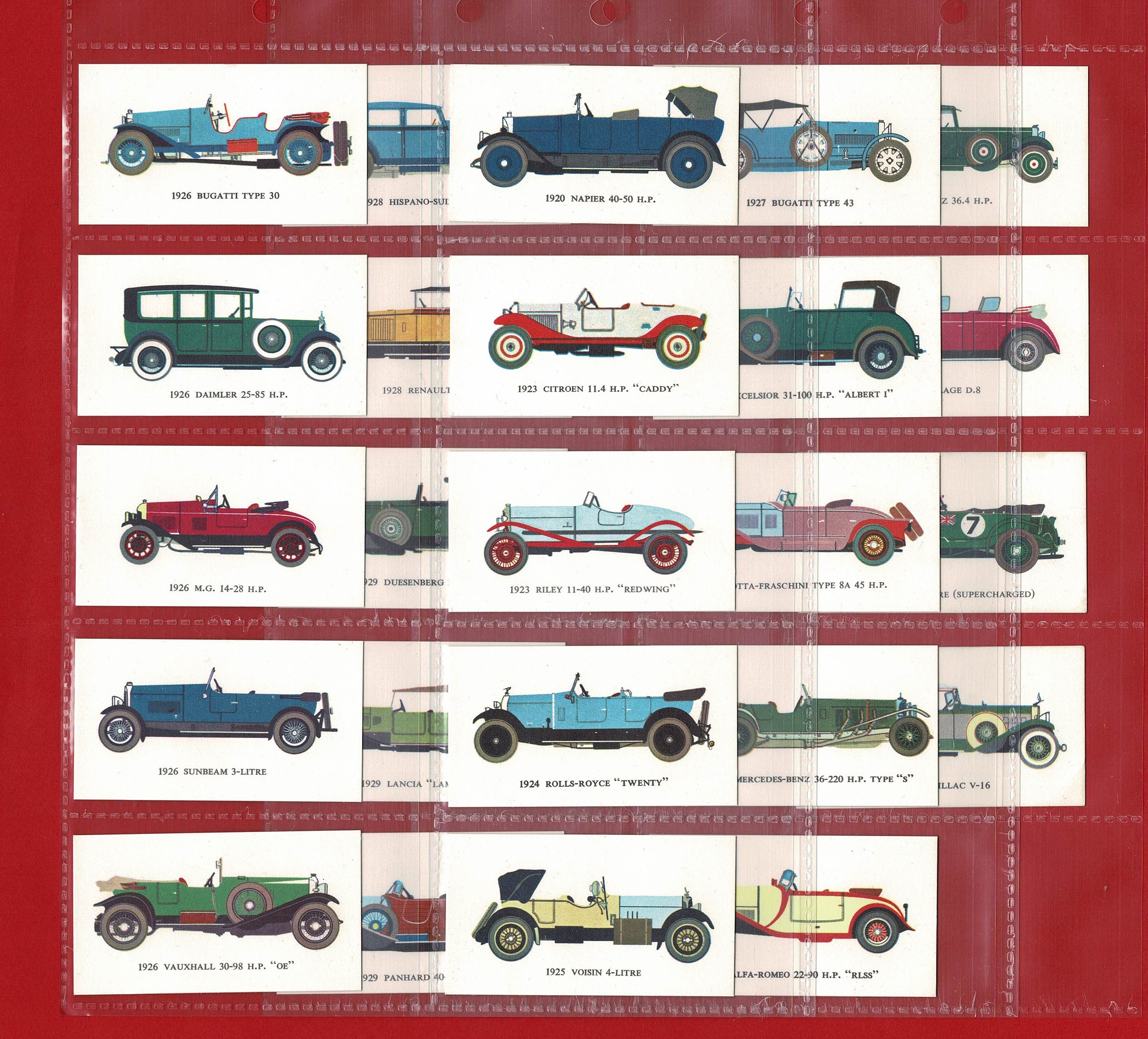 VINTAGE CARS - 1966 Original Card Set - Veteran Motor
