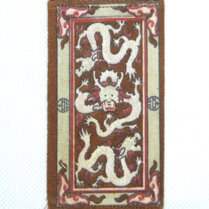 VILT MINIATUURTAPIJT Design 4 bruin - 1924 Westminster Tobacco - Scarce British Cigarette Tobacco Tapijt. Poppenhuistapijt! (TG21)