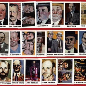 CARTES TRUE CRIME - 1992 Cartes à collectionner originales - Series One Gangsters & Series Two inc. Machine Gun Kelly, Ma Barker et ses garçons (OD01)