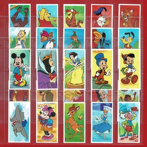 WALT DISNEY CARDS - The Magical World of Disney - Brooke Bond-theekaartenset - kerstsokvuller - Mickey Mouse. Donald Duck.  (OS01)