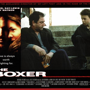 CINEMA LOBBY CARD - 'The Boxer' Filmreclame - Universal Pictures - Daniel Day-Lewis Emily Watson Ken Stott - 14"x11" - 35cmx28cm (UY01)