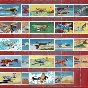 WINGS OF SPEED - Original 1961 Karten Set - Vintage British Lyons Tea Trade Karten - Flugzeug - Hawker Hunter, Starcatcher, Super Saber (OS01)