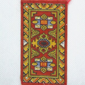 ¡Oferta! ALFOMBRA EN MINIATURA Diseño 3 ROJO, 1924 Westminster Tobacco, Escasa alfombra/manta de fieltro de tarjeta de tabaco para cigarrillos, ¿Casa de muñecas? (TG21)