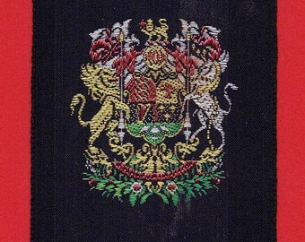 CANADA - SILK Cigarette Tobacco Card - 1930 National Arms Flag - Turkish Macedonian Tobacco (Holland). Black Background (UN12)