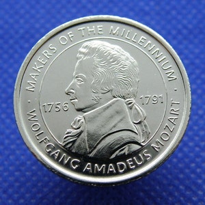 WOLFGANG AMADEUS MOZART - Moeda Medalhão de Colecionador - Compositor Clássico Austríaco - Fabricantes da Medalha Colecionável do Milênio (OS01)