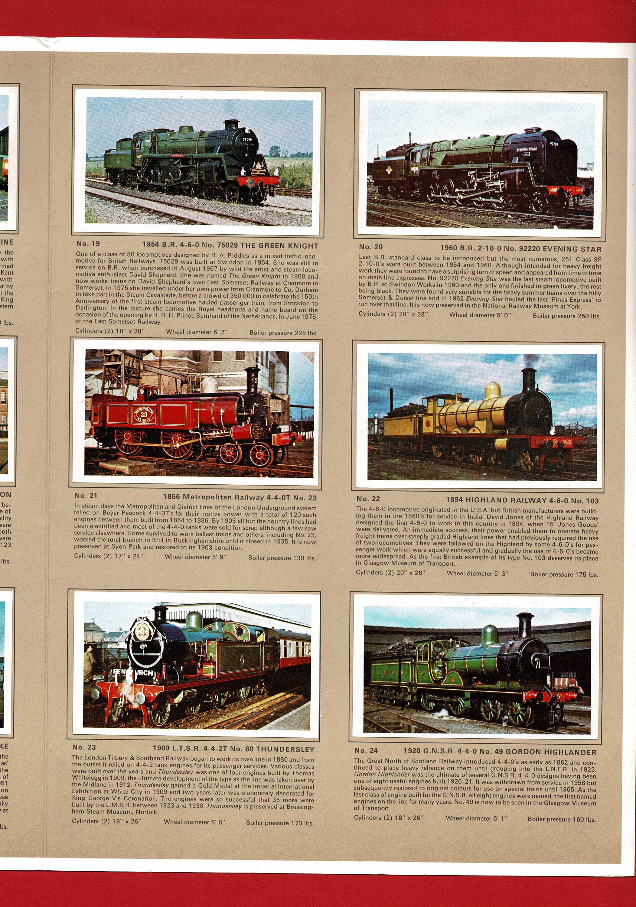 STEAM TRAINS - Complete Old Cigarette Tobacco Card Set STEAM TRAINS - Complete Old Cigarette Tobacco Card Set