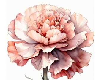 Flower | Simple flower card | Elegant paper card | Watercolor flower card | Floral motif card | 400g paper card | Artistic greeting card
