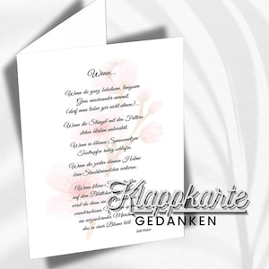 Wenn | Geschenkkarte Mit Umschlag | Gedicht Über Natur | Inspirieren Lassen | Geschenkidee Für Freunde | Geschenk Idee | Natur Gedicht