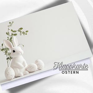 Liebevolle Ostergrüße | Aquarell Stil | Elegante Karte | Individuelle  Karte | Liebe und Zuneigung zeigen | Doppelkarte Mit Umschlag