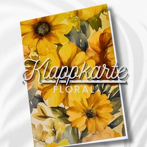 Florale Karten | Aquarell Stil | Elegante Karte | Individuelle Blumenkarte | Emotionale Berührung | Doppelkarte mit Umschlag | 300g Papier