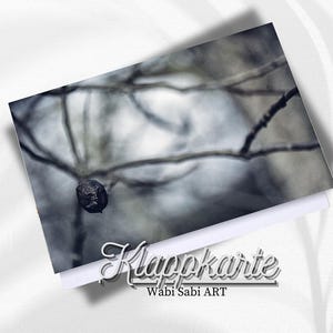 Ästhetik Der Natur  | Wabi Sabi Stil | Foto Karte | Minimalistische Fotografie  | Besondere Motive | Doppelkarte mit Umschlag | 300g Papier