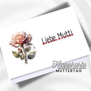 Zum Muttertag | Aquarell Stil | Elegante Karte | Individuelle  Karte | Liebe und Zuneigung zeigen | Doppelkarte mit Umschlag | 300g Papier