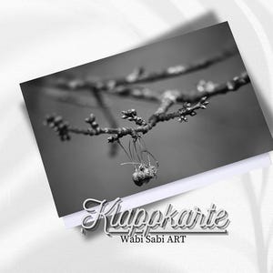 Ästhetik Der Natur  | Wabi Sabi Stil | Foto Karte | Minimalistische Fotografie  | Besondere Motive | Doppelkarte mit Umschlag | 300g Papier