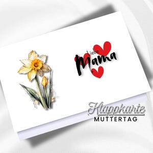 Zum Muttertag | Aquarell Stil | Elegante Karte | Individuelle  Karte | Liebe und Zuneigung zeigen | Doppelkarte mit Umschlag | 300g Papier