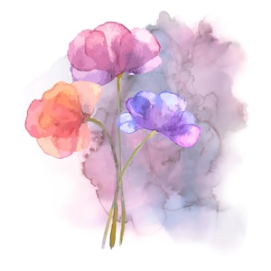 Blumenmotiv | Aquarell Stil | Schöne Karte | Geschenkkarte Mit Umschlag | Liebe Grüße Senden | Natur Motiv | Freude Schenken | 400g Papier