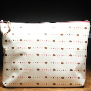 Tasche aus japanischem Wachstuch mit hochwertigem Reißverschluss (mit Boden)