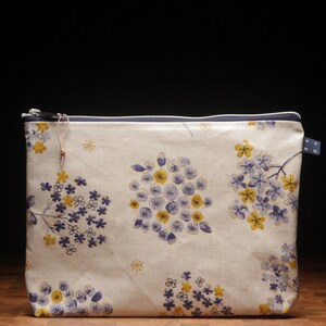 Tasche aus japanischem Wachstuch mit hochwertigem Reißverschluss (mit Boden)