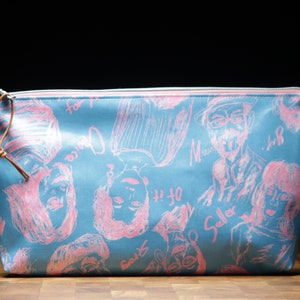 goldmarie Shopper Tasche transparent mit Canvas Bag Anker Muster