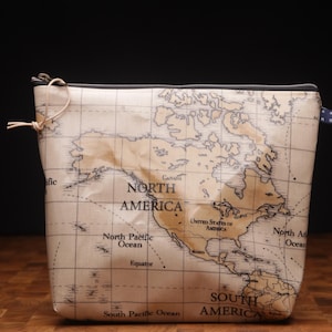 Tasche aus englischem Wachstuch mit hochwertigem Reißverschluss (mit Boden)