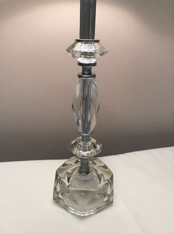 vintage lamp,mid century lamp,refurbished lamp Art Deco Stacked Glass Lamp Set Refurbished Hollywood Regency glass lamp vintage lamp,mid century lamp,refurbished lamp Art Deco Stacked Glass Lamp Set Refurbished Hollywood Regency glass lamp