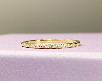 Eternity ring Eternity band Baguette ring All over crystal ring Gold ring Silver ring Simple Thin ring Stacking ring Diamond ring Gift