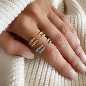 Gold ring Silver ring Open ring Spike ring Claw ring Eternity ring Horn ring Gold jewelry Silver jewelry Unique ring Stacking ring