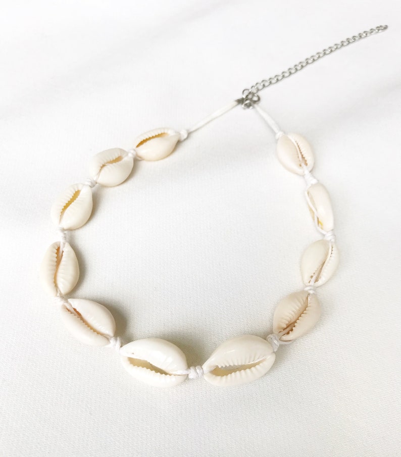Shell Necklace Shell Choker Seashell Necklace Cowrie Shell Etsy